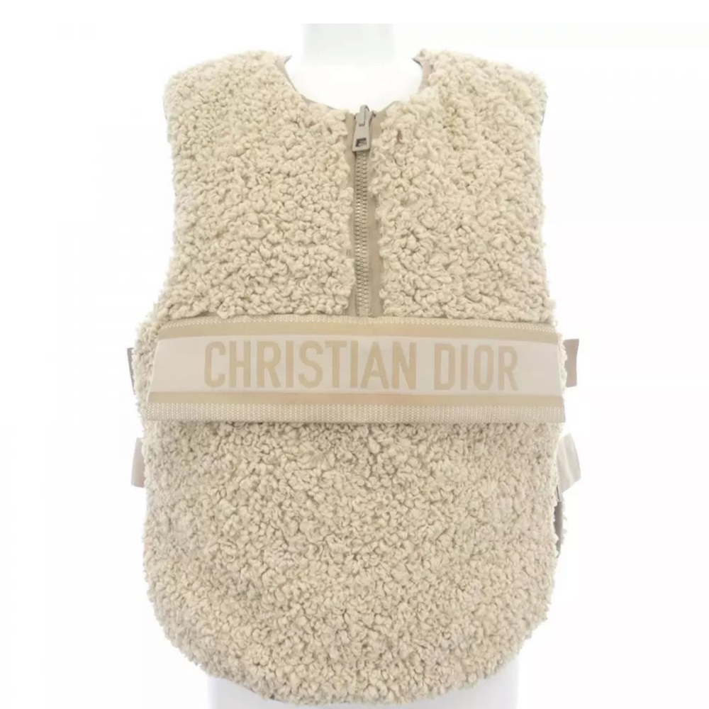 Dior faux fur vest 100% authentic reversible size small